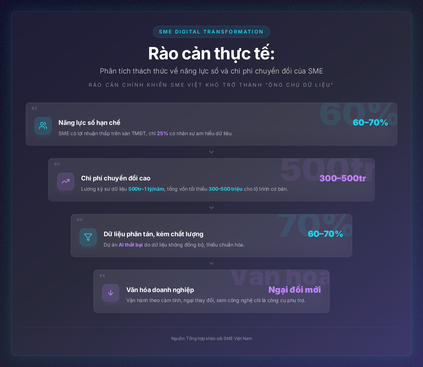 Rào cản thực tế: Phân tích thách thức về năng lực số và chi phí chuyển đổi của SME